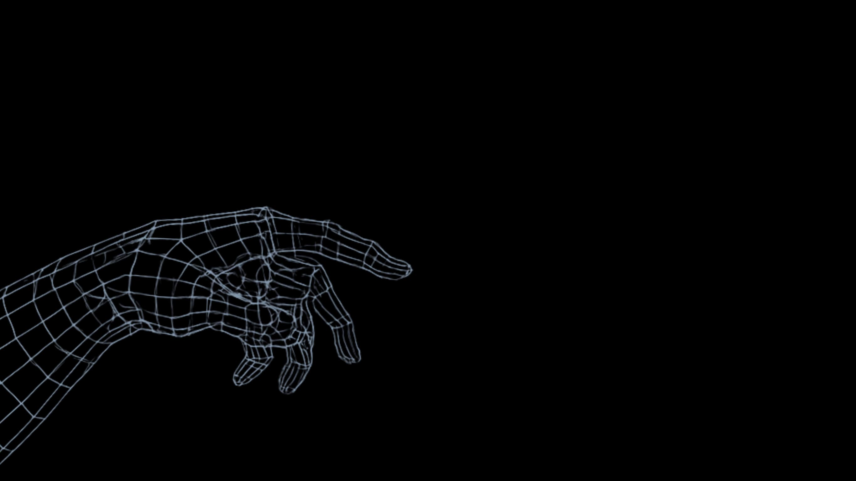 Hand wireframe decoration